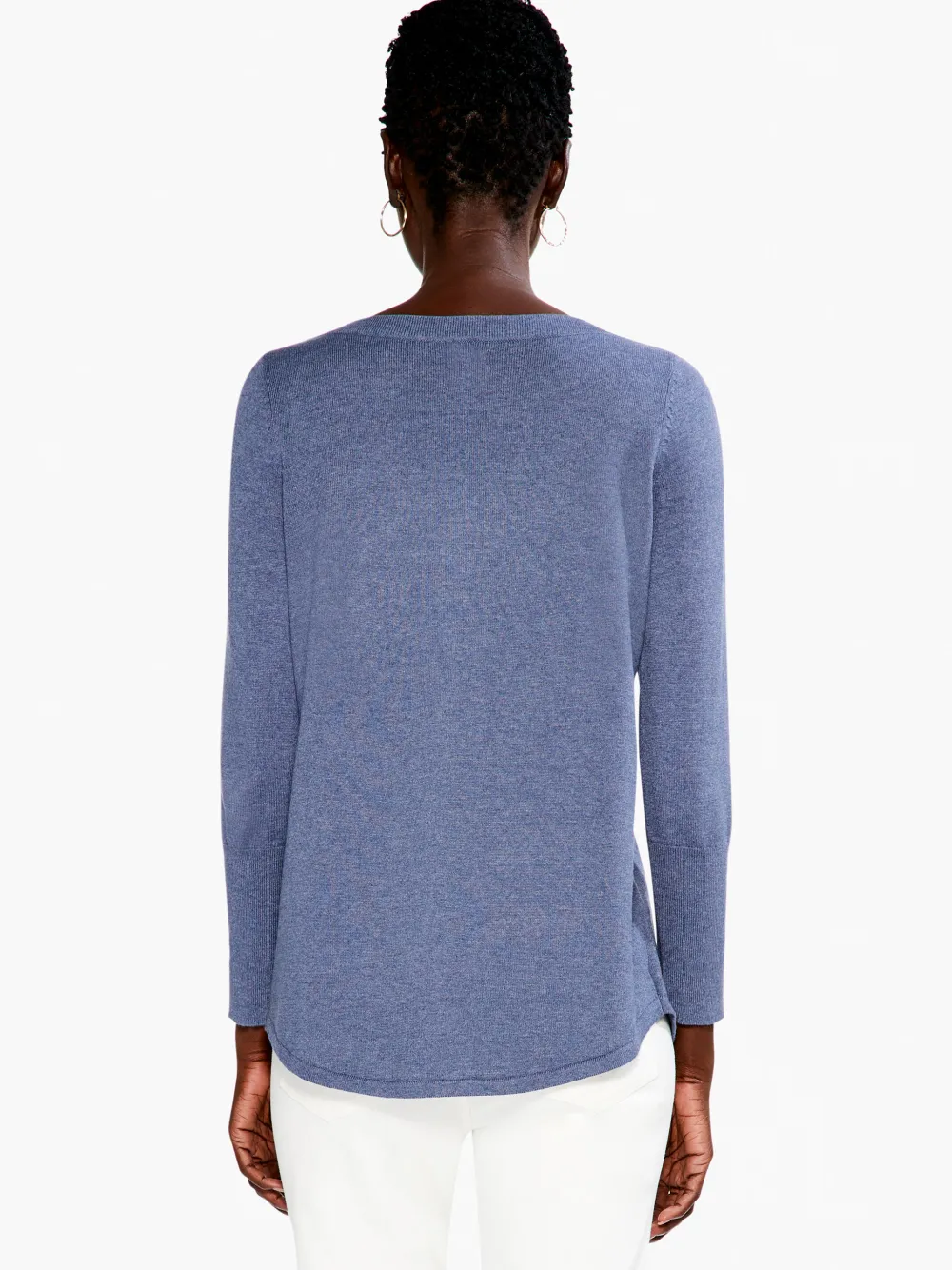 Fashion NIC+ZOE Vital Boatneck Sweater Harbor Blue