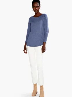 Flash Sale NIC+ZOE Vital Boatneck Sweater Harbor Blue