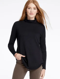 Shop NIC+ZOE Vital Turtleneck Sweater Black Onyx
