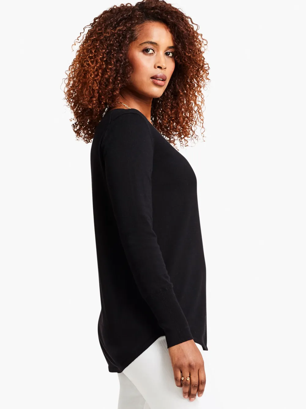 Flash Sale NIC+ZOE Vital V Neck Sweater Black Onyx