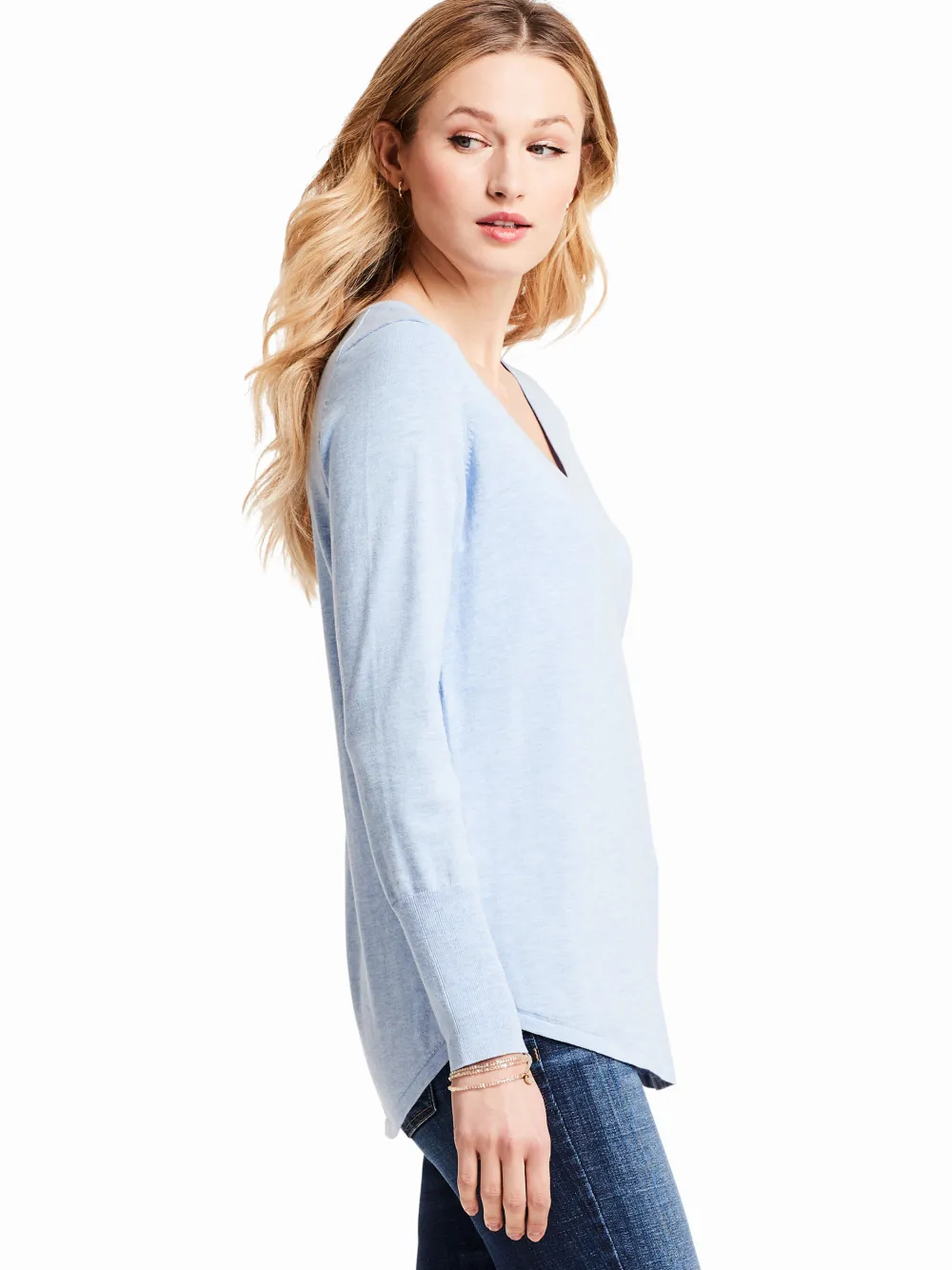 Flash Sale NIC+ZOE Vital V Neck Sweater Rose