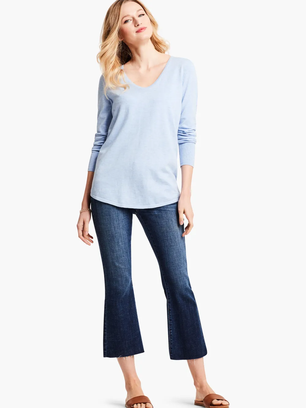 Flash Sale NIC+ZOE Vital V Neck Sweater Rose