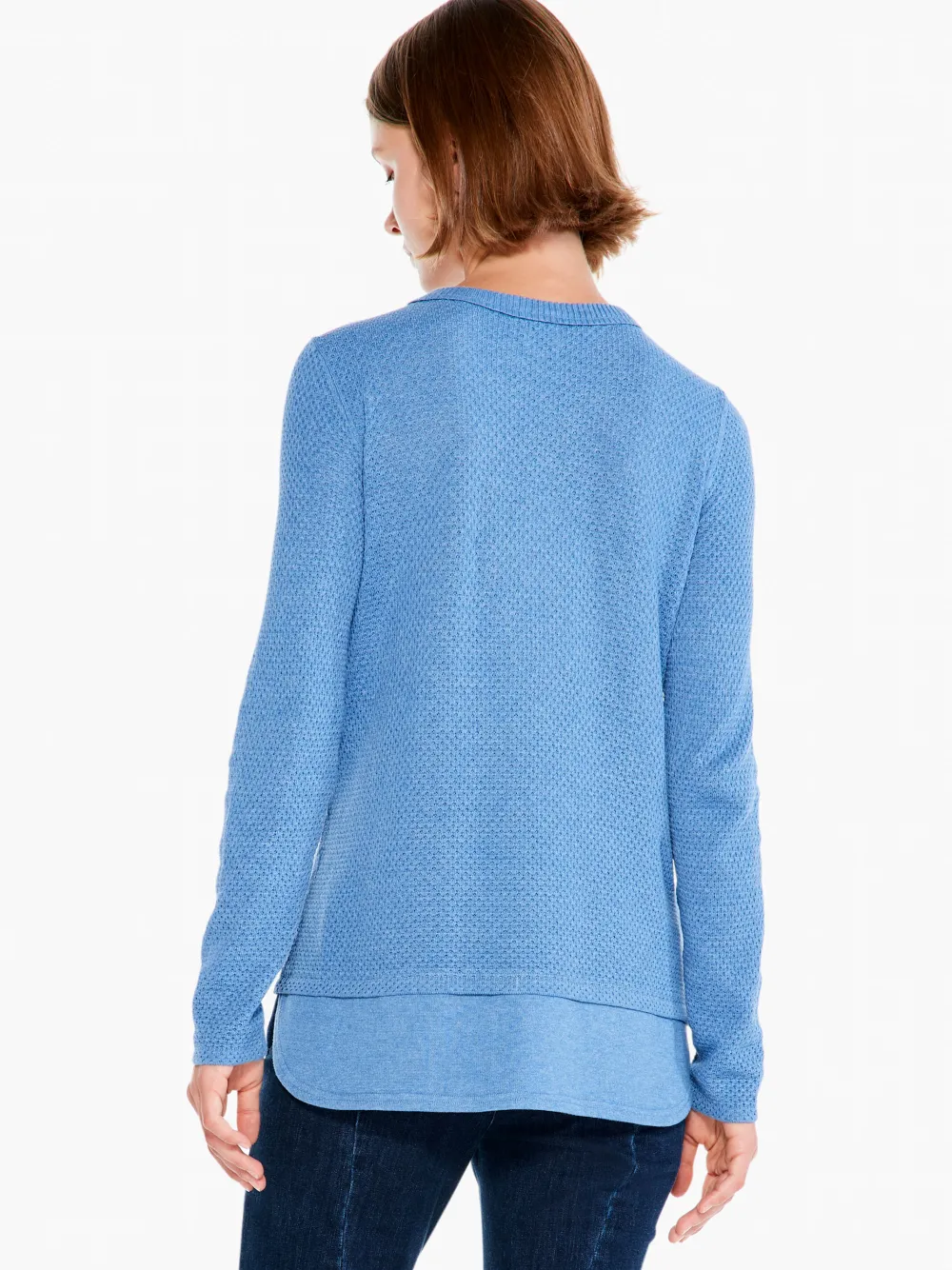 Online NIC+ZOE Waffle Vital Crew Neck Sweater Bayside
