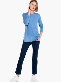 Online NIC+ZOE Waffle Vital Crew Neck Sweater Bayside