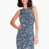 Flash Sale NIC+ZOE Water Drops Dress Blue Multi
