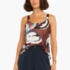 Sale NIC+ZOE Watercolor Vines Tank Brown Multi