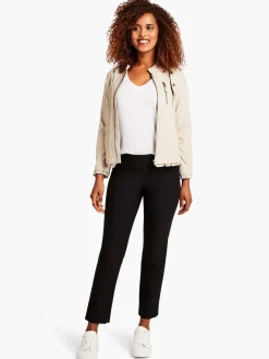 Outlet NIC+ZOE Wonderstretch Straight Ankle Pant Black Onyx